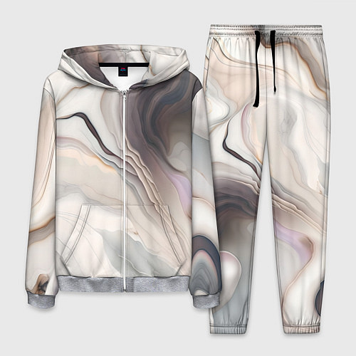 Мужской костюм Нежная мраморная текстура от нейросети / 3D-Меланж – фото 1