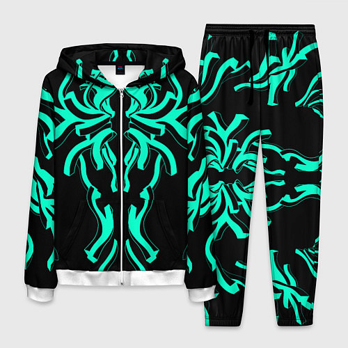 Мужской костюм Кибер узор / 3D-Белый – фото 1