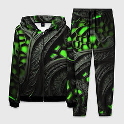 Мужской костюм Green black abstract