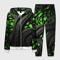 Мужской костюм Green black abstract