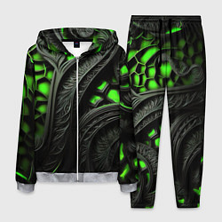 Мужской костюм Green black abstract