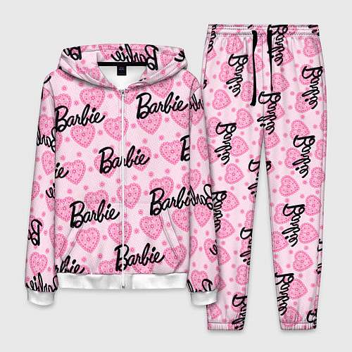 Мужской костюм Логотип Барби и розовое кружево / 3D-Белый – фото 1