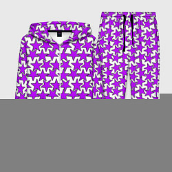 Костюм мужской Ретро звёзды фиолетовые, цвет: 3D-меланж