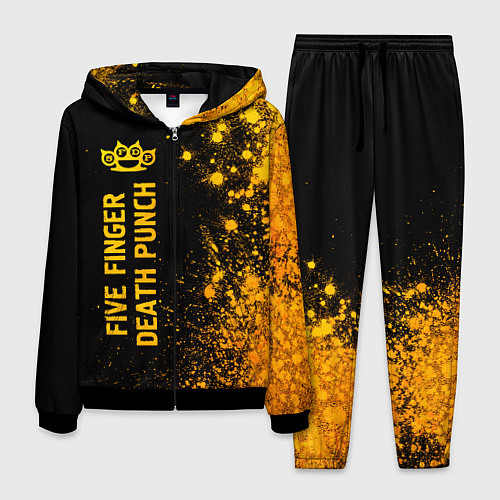 Мужской костюм Five Finger Death Punch - gold gradient: по-вертик / 3D-Черный – фото 1