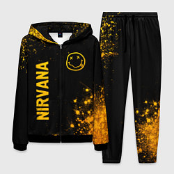 Мужской костюм Nirvana - gold gradient: надпись, символ