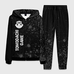 Мужской костюм Tomodachi Game glitch на темном фоне: по-вертикали