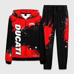 Мужской костюм Ducati - красная униформа с красками