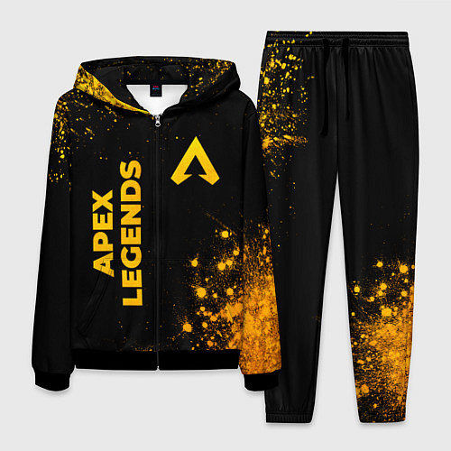Мужской костюм Apex Legends - gold gradient: надпись, символ / 3D-Черный – фото 1