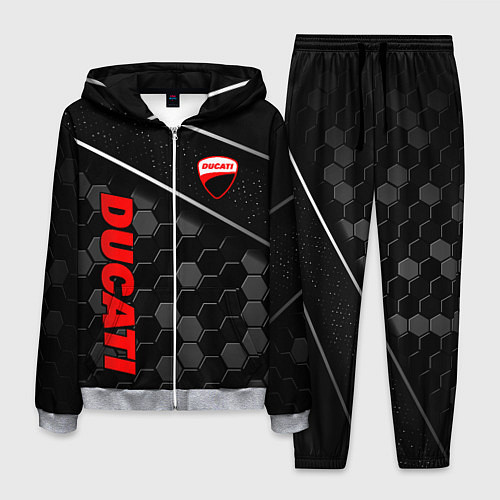 Мужской костюм Ducati - технологическая броня / 3D-Меланж – фото 1