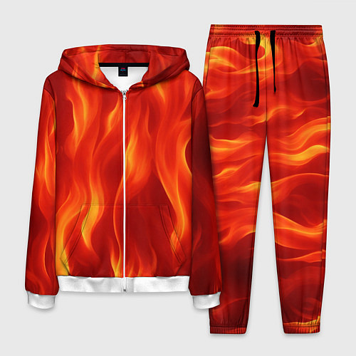 Мужской костюм Огонь рыжий / 3D-Белый – фото 1