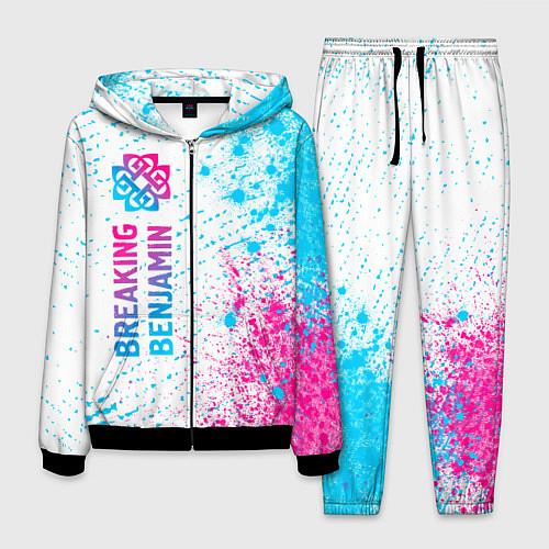 Мужской костюм Breaking Benjamin neon gradient style: по-вертикал / 3D-Черный – фото 1