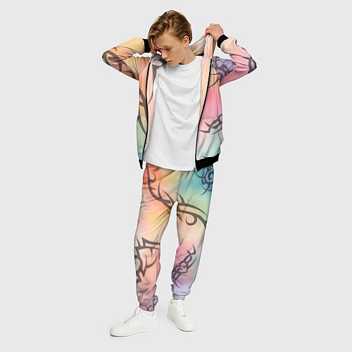 Мужской костюм Трайбл граффити / 3D-Черный – фото 3