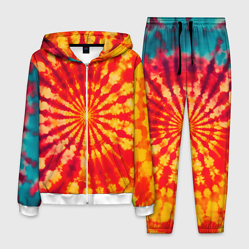 Мужской костюм Тай дай солнце / 3D-Белый – фото 1