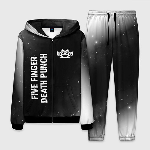 Мужской костюм Five Finger Death Punch glitch на темном фоне: над / 3D-Черный – фото 1