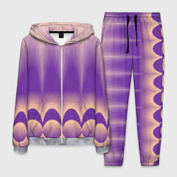 Мужской костюм Фиолетовый градиент в полоску