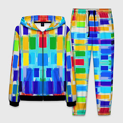 Костюм мужской Colorful strips - pop art - vogue, цвет: 3D-черный