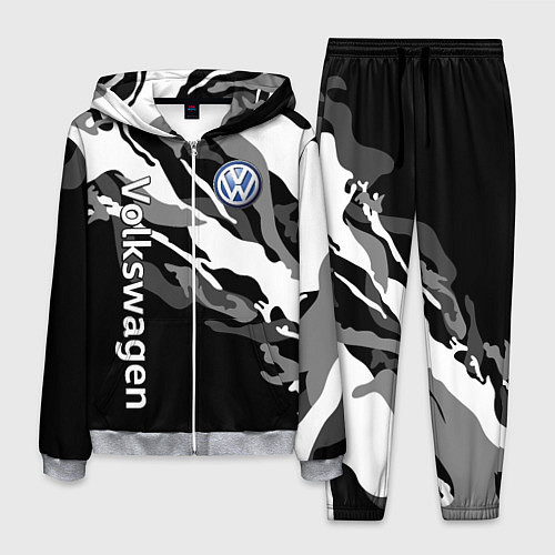 Мужской костюм Фольцваген - белый камуфляж / 3D-Меланж – фото 1