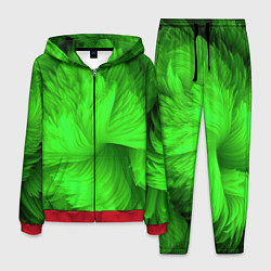 Костюм мужской Зеленая объемная абстракция, цвет: 3D-красный
