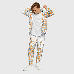 Костюм мужской Плитки Пенроуза в оранжево серой палитре, цвет: 3D-меланж — фото 2