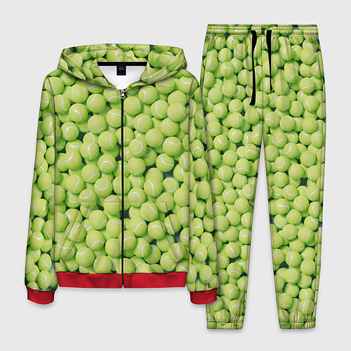 Мужской костюм Узор из теннисных мячей / 3D-Красный – фото 1