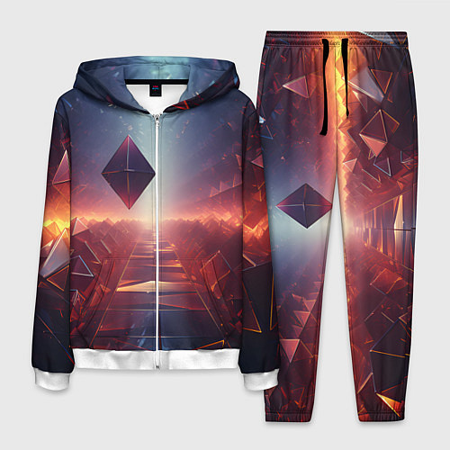 Мужской костюм 3D Ромб / 3D-Белый – фото 1