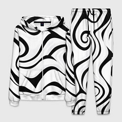 Костюм мужской Анималистическая абстракция зебры, цвет: 3D-белый