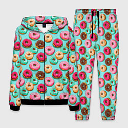 Мужской костюм Разноцветные пончики паттерн