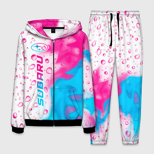 Мужской костюм Subaru neon gradient style: по-вертикали / 3D-Черный – фото 1