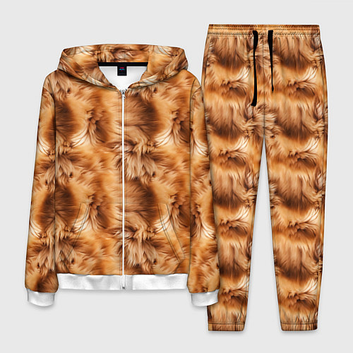 Мужской костюм Меховой паттерн / 3D-Белый – фото 1