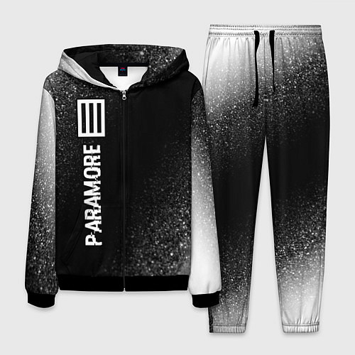 Мужской костюм Paramore glitch на темном фоне: по-вертикали / 3D-Черный – фото 1