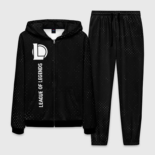 Мужской костюм League of Legends glitch на темном фоне: по-вертик / 3D-Черный – фото 1