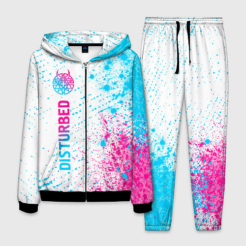 Мужской костюм Disturbed neon gradient style: по-вертикали / 3D-Черный – фото 1