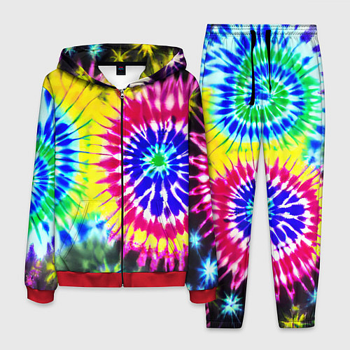 Мужской костюм Colorful floral composition - tie-dye / 3D-Красный – фото 1