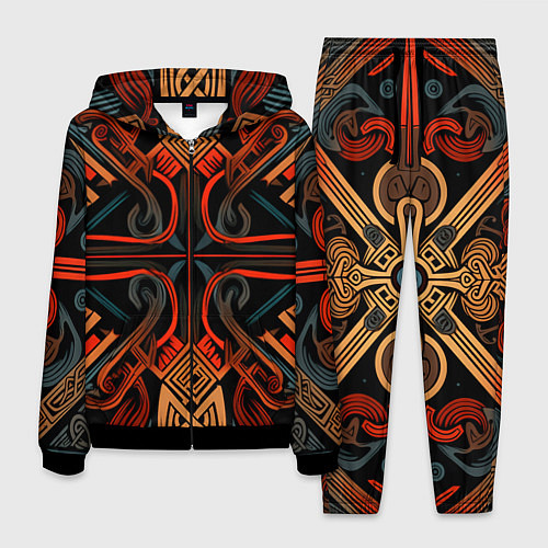 Мужской костюм Орнамент в скандинавском стиле / 3D-Черный – фото 1