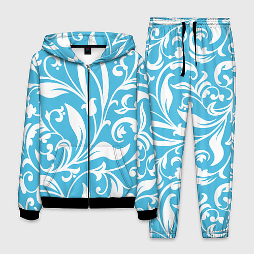 Мужской костюм Растительный паттерн - минимализм / 3D-Черный – фото 1