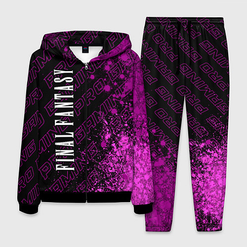 Мужской костюм Final Fantasy pro gaming по-вертикали / 3D-Черный – фото 1