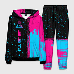 Костюм мужской Fall Out Boy - neon gradient по-вертикали, цвет: 3D-черный