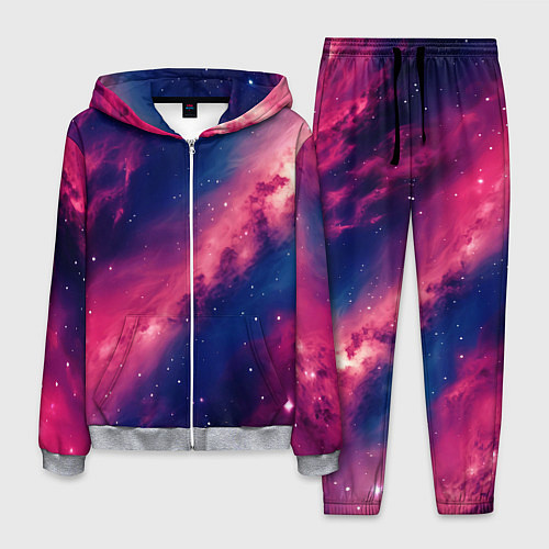 Мужской костюм Галактика в розовом цвете / 3D-Меланж – фото 1