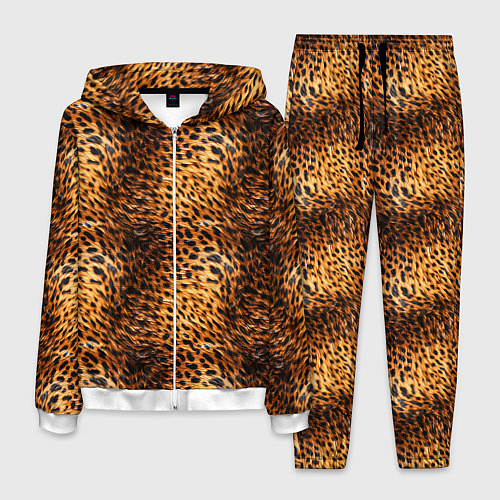 Мужской костюм Текстура кожи животного паттерн / 3D-Белый – фото 1