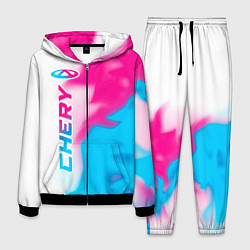 Мужской костюм Chery neon gradient style по-вертикали