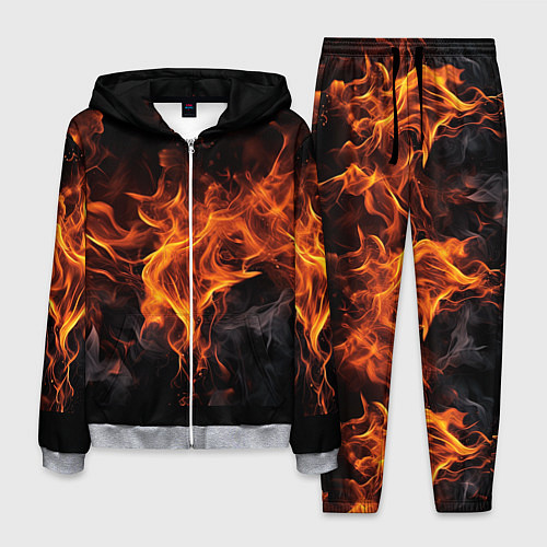 Мужской костюм Огонь и дым / 3D-Меланж – фото 1