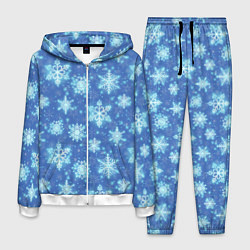 Мужской костюм Pattern with bright snowflakes