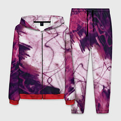 Костюм мужской Абстракция - purple madness, цвет: 3D-красный