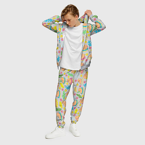 Мужской костюм Семья капибар на отдыхе / 3D-Меланж – фото 3