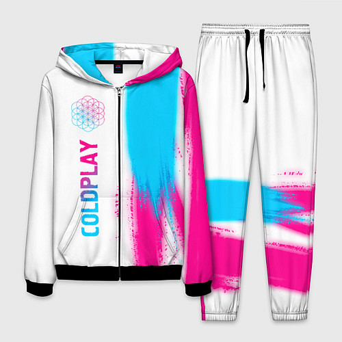 Мужской костюм Coldplay neon gradient style по-вертикали / 3D-Черный – фото 1