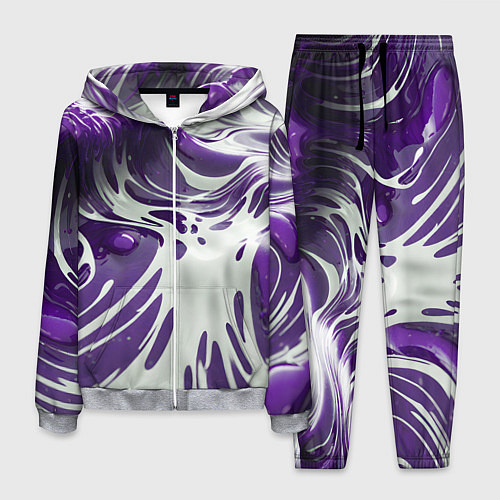 Мужской костюм Бело-фиолетовая краска / 3D-Меланж – фото 1