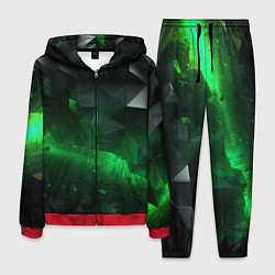 Мужской костюм Асимметрия зеленого узора