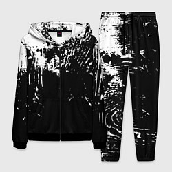 Костюм мужской Черно-белый гранж текстуры дерева, цвет: 3D-черный