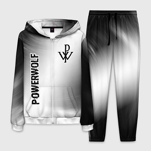 Мужской костюм Powerwolf glitch на светлом фоне вертикально / 3D-Белый – фото 1