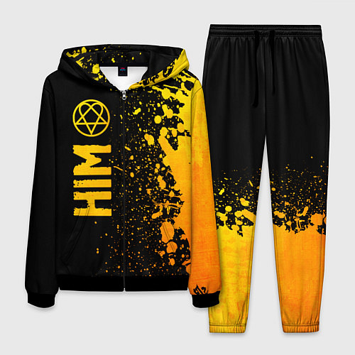 Мужской костюм HIM - gold gradient по-вертикали / 3D-Черный – фото 1